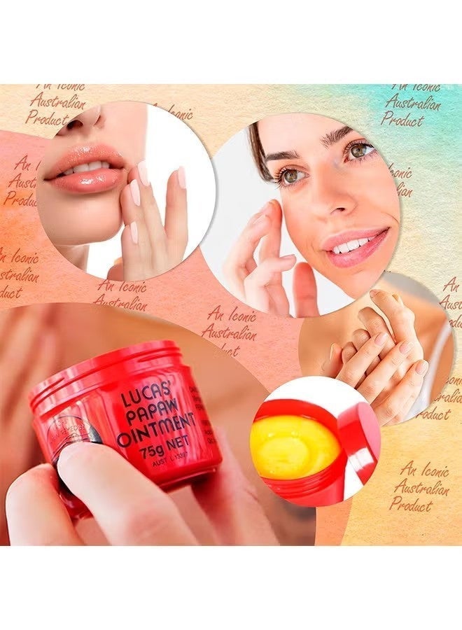 LUCAS Natural Moisturizing Lip Ointment: Deeply Hydrates, Soothes Chapped and Dry Lips, Cares for Delicate Lips 75g - Image 2