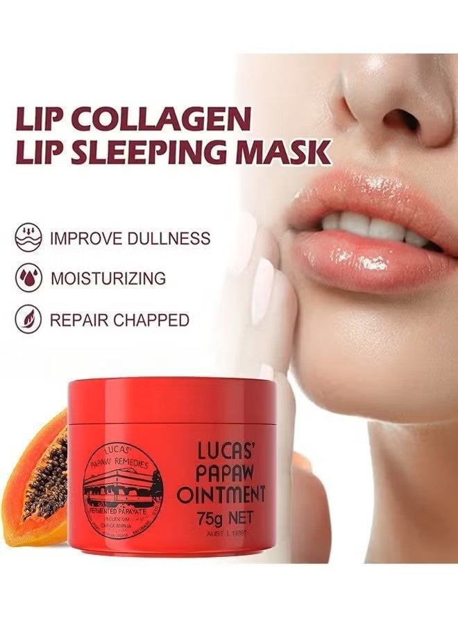 LUCAS Natural Moisturizing Lip Ointment: Deeply Hydrates, Soothes Chapped and Dry Lips, Cares for Delicate Lips 75g - Image 3