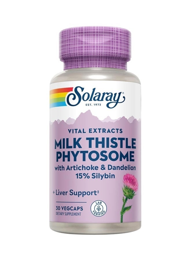 SOLARAY Milk Thistle Phytosome Dietary Supplement Capsules