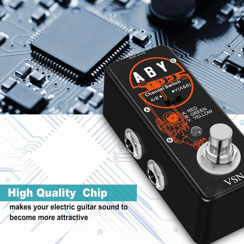 VSN ABY BOX Switch Guitar Pedal ABY Box Line Selector Channel Pedal True Bypass for Mini Size True Bypass … - Image 5