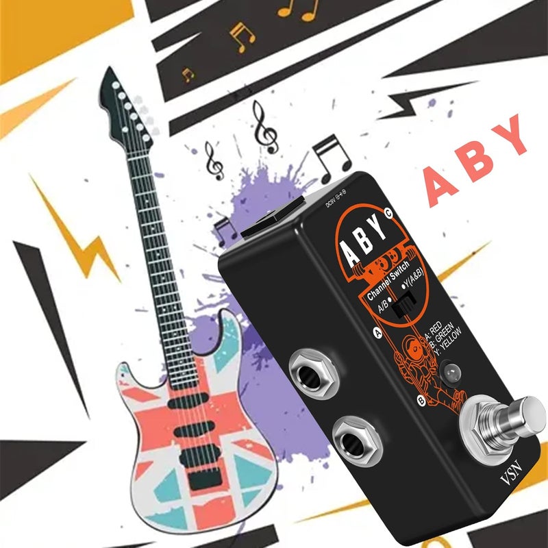 VSN ABY BOX Switch Guitar Pedal ABY Box Line Selector Channel Pedal True Bypass for Mini Size True Bypass … - Image 1