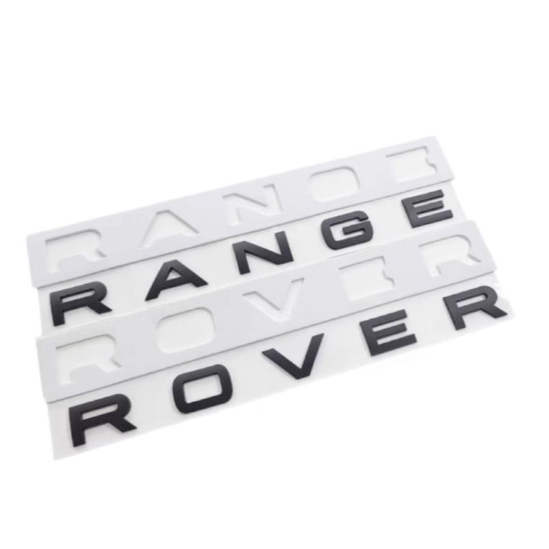 Hood Emblem Badge: Matte Black Self-Adhesive Car Decal - Rapid Scratch Concealment, Effortless DIY Installation for Land Rover Range Rover, Sport, Velar Exterior - Image 1