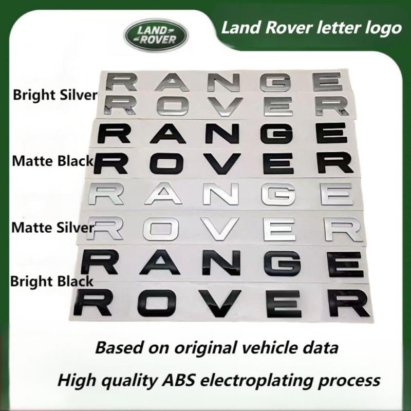 Hood Emblem Badge: Matte Black Self-Adhesive Car Decal - Rapid Scratch Concealment, Effortless DIY Installation for Land Rover Range Rover, Sport, Velar Exterior - Image 2