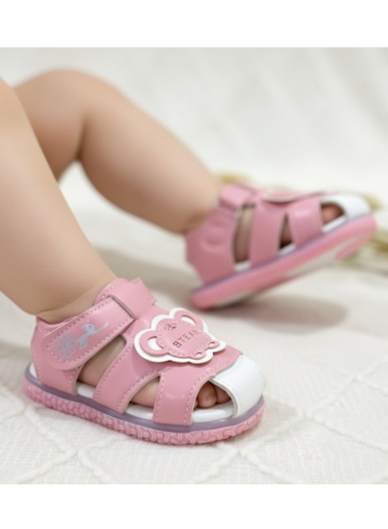 Toobaco Printed Children's Light-Up Sandals With Hook-And-Loop Closure - Image 1