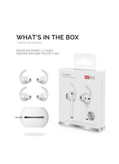 Suitable For Apple Wireless Bluetooth Headset Silicone Earplugs AirPods1 & 2 In-Ear Anti-dropping Silicone Ear Cap-Specifications:White Two Pairs Of Trumpet