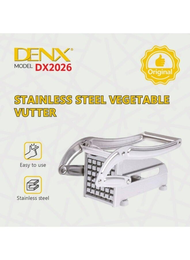Denx Stainless Steel Manual Potato Cutter Shredder, French Fries Slicer Potato, For Potatoes, Carrots, Cucumbers and Other Vegetables. - Image 3
