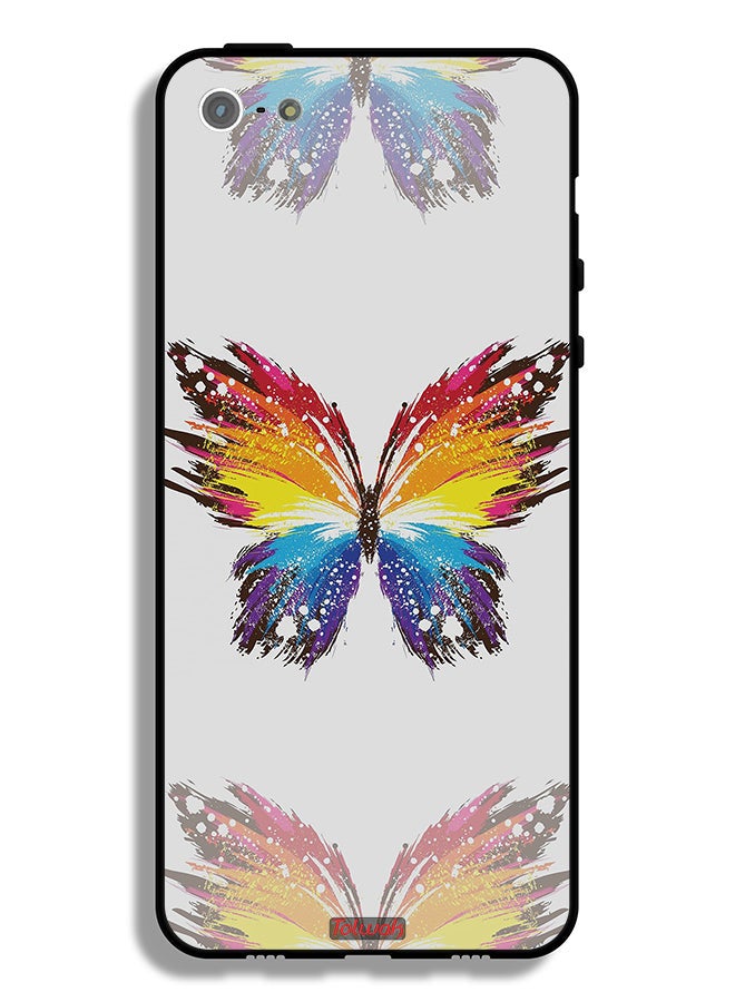 Tolwak Apple iPhone 5/5s/SE Protective Case Digital Art Simple Background Minimalism Butterfly - Image 2