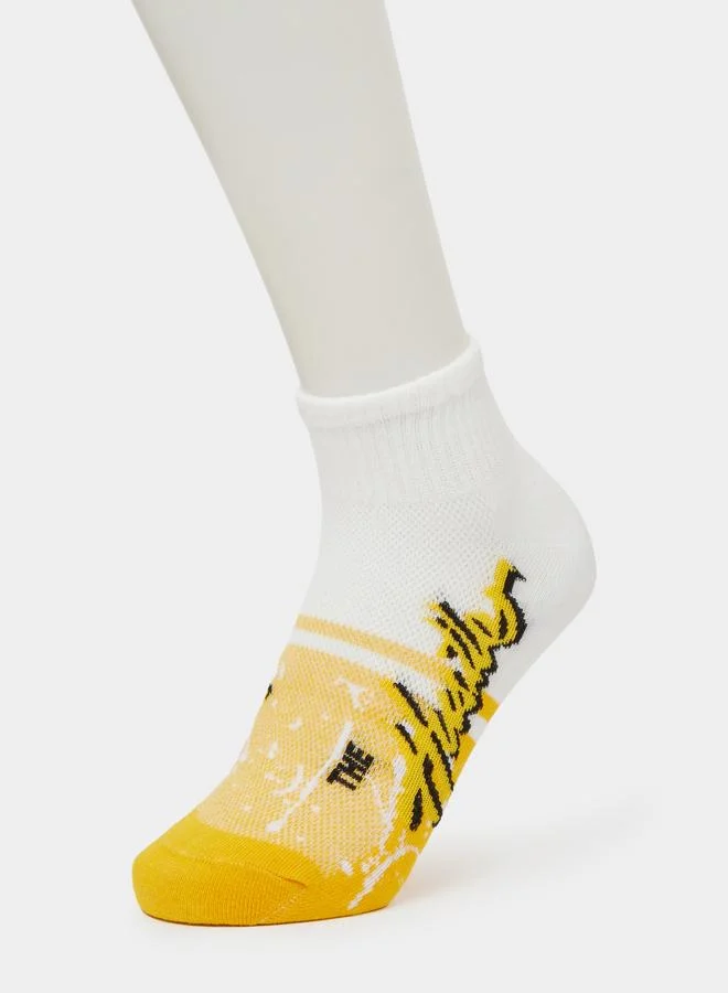 ستايلي Pack of 5 - Graphic Print Ankle Socks