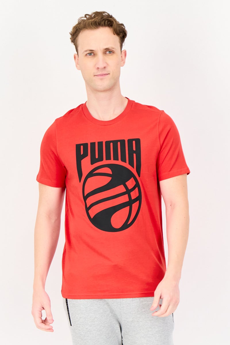 PUMA Men Sportswear Fit Short Sleeve Outdoor T-shirt, Red - Image 1