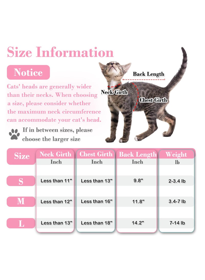 Breathable Cat Recovery Suit for Wounds and Surgery Anti Licking E Collar Alternative M-Purple - Image 2