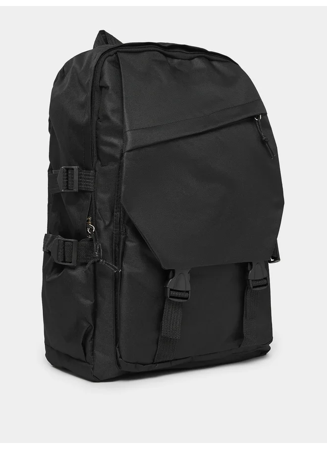 Styli Styli Front Zip Pocket Backpack with Buckle Strap
