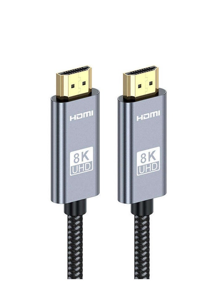 سام كابل HDMI 2.1 - 8K و 4K بطول 2 متر - سلك HDMI فائق السرعة - مناسب لشاشات الكمبيوتر وأجهزة العرض والتلفزيون و PS5 و Xbox و Switch  - Image 1