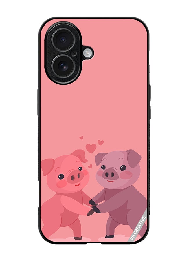 Protective Case Cover For Apple iPhone 17 Love Pig Design Multicolour