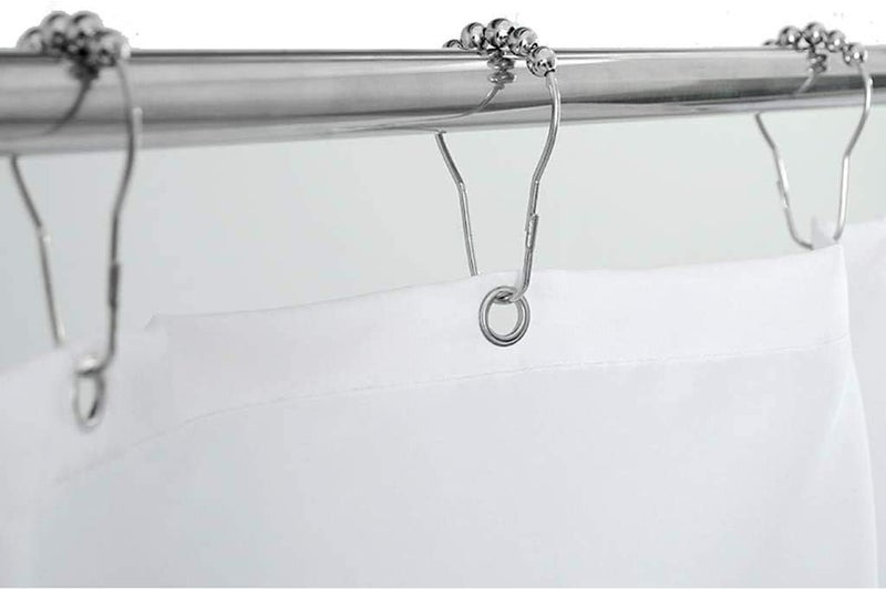 SHOWAY 12 Pcs Stainless Steel Chrome Shower Curtain Ring Hooks - Image 3