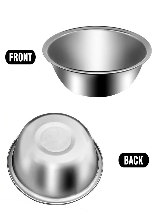DUZFOREI 10Pcs Small Stainless Steel Bowls, 6 1/2" Wide Kitchen Metal Bowl with Flat Base, 3/4" Quart Prep Bowls for Meal Prep Cooking Serving Baking - Image 4