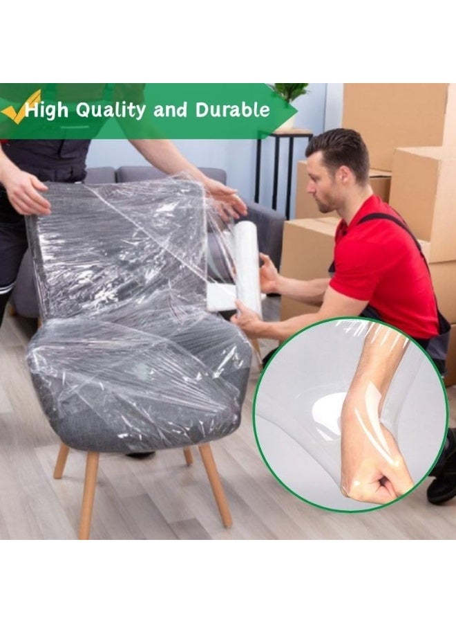 4 لفات × 20 بوصة × 700 قدم × 80 مقياسًا من غلاف التغليف الشفاف شديد التحمل والقابل للتمدد، مناسب للشحن والتغليف والنقل والتعبئة والتغليف والشحن والخدمات اللوجستية - غلاف أكثر سمكًا ومتانة - Image 5