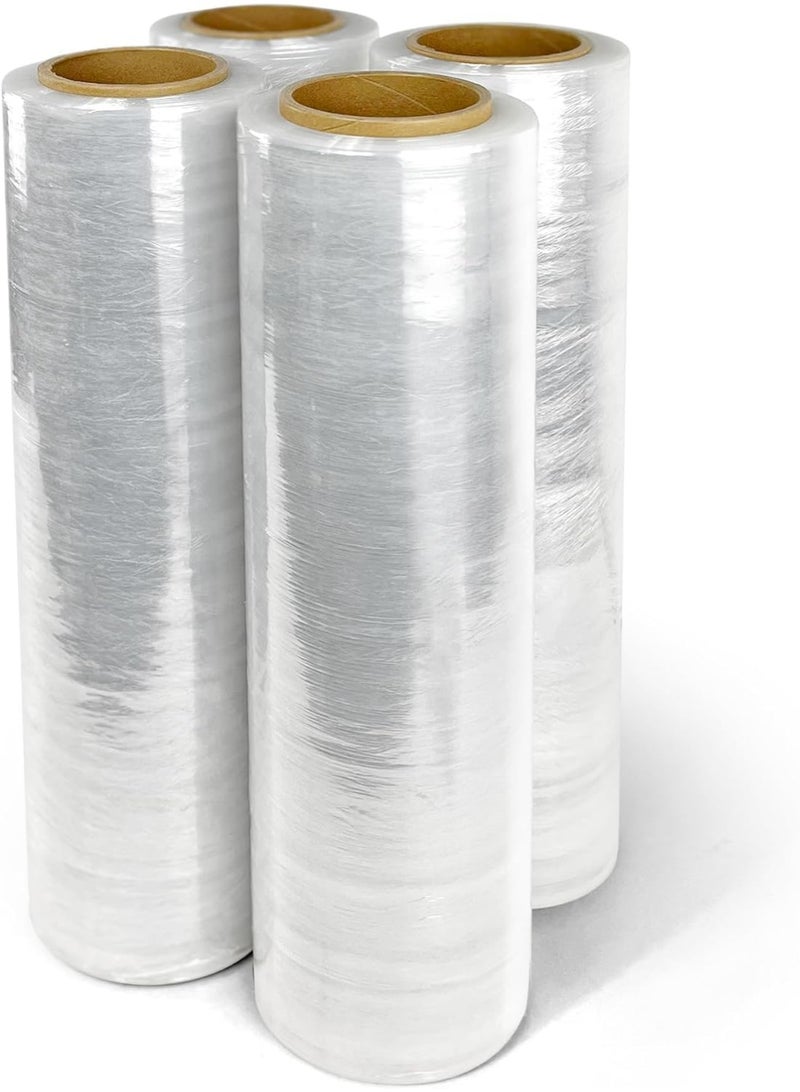 4 لفات × 20 بوصة × 700 قدم × 80 مقياسًا من غلاف التغليف الشفاف شديد التحمل والقابل للتمدد، مناسب للشحن والتغليف والنقل والتعبئة والتغليف والشحن والخدمات اللوجستية - غلاف أكثر سمكًا ومتانة - Image 1