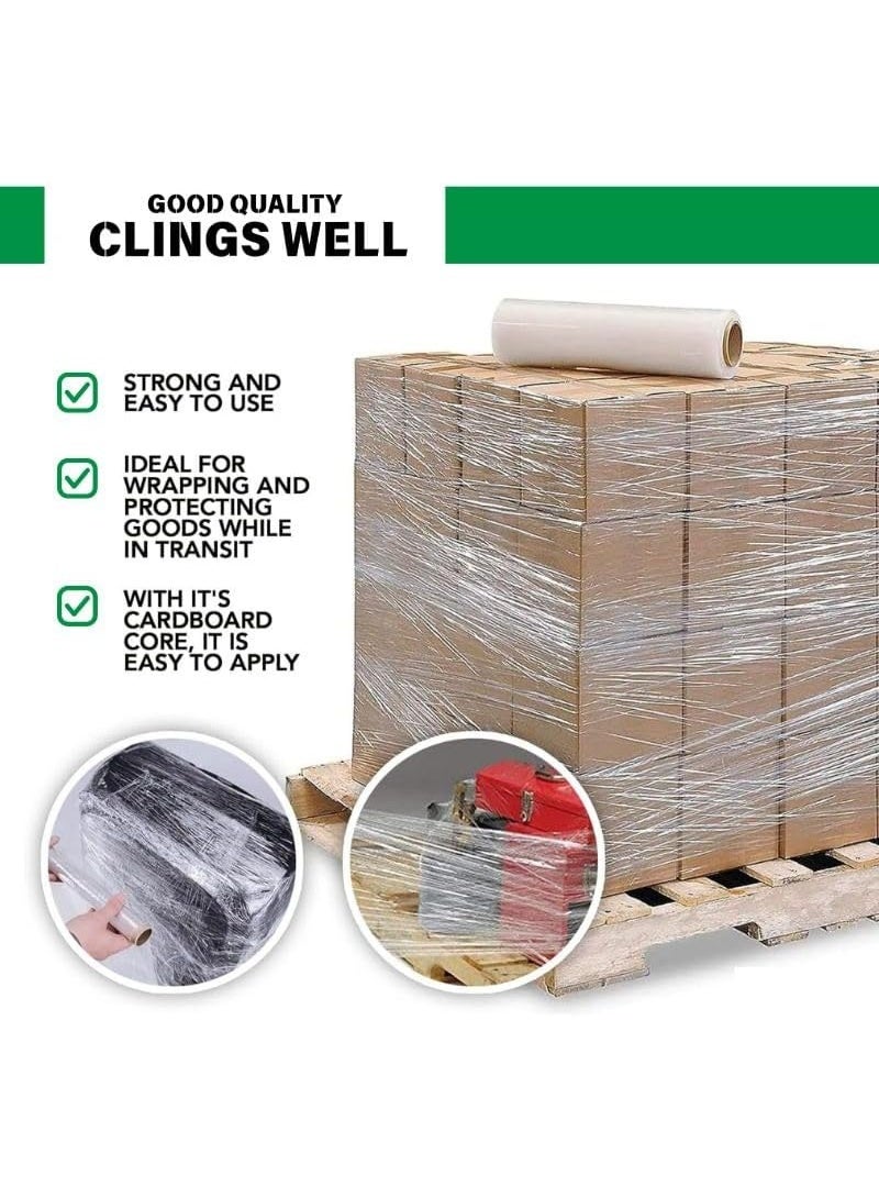 4 لفات × 20 بوصة × 700 قدم × 80 مقياسًا من غلاف التغليف الشفاف شديد التحمل والقابل للتمدد، مناسب للشحن والتغليف والنقل والتعبئة والتغليف والشحن والخدمات اللوجستية - غلاف أكثر سمكًا ومتانة - Image 3