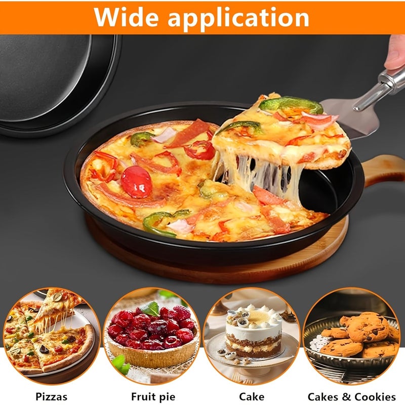 5pcs 6 Inch Carbon Steel Non Stick Pie Molds Baking Pans For Cake Bread And Air Fryer Meat - Image 2