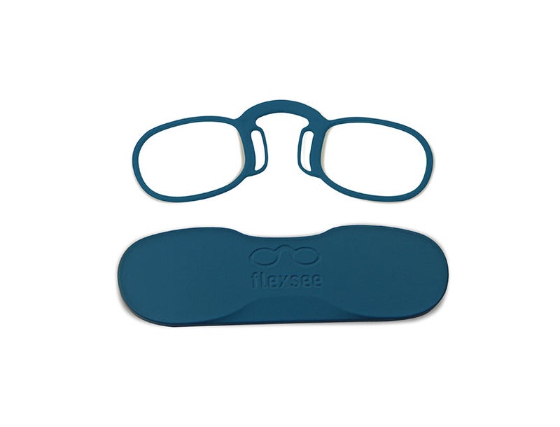 Flexsee Turquoise Round Gravity Ready Reading Glasses Power 1 - Image 1