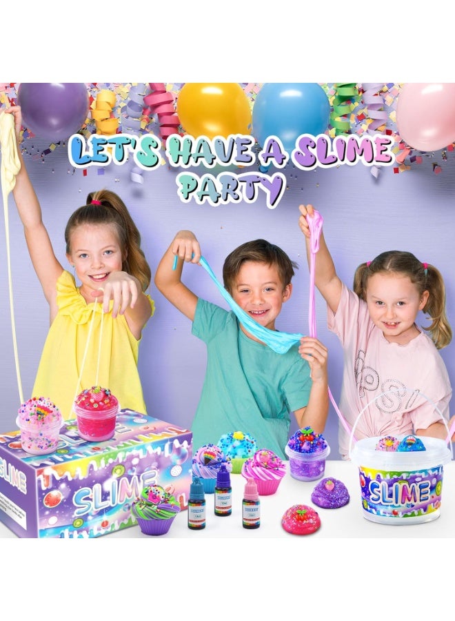 SIMDOW Clear Slime Kit for Kids - 35PCS DIY Slime Making Set with Premade Slime u0026 Fun Add-ins, Jumbo Slime Toy Gift for Boys u0026 Girls Ages 6-12 – Party Favors u0026 Birthday Gift - Image 3