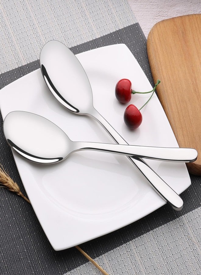 Gloreen 9.7 Inches Stainless Steel Serving Spoon, 8 Pieces Large Dinner Serving Tablespoons - Image 2