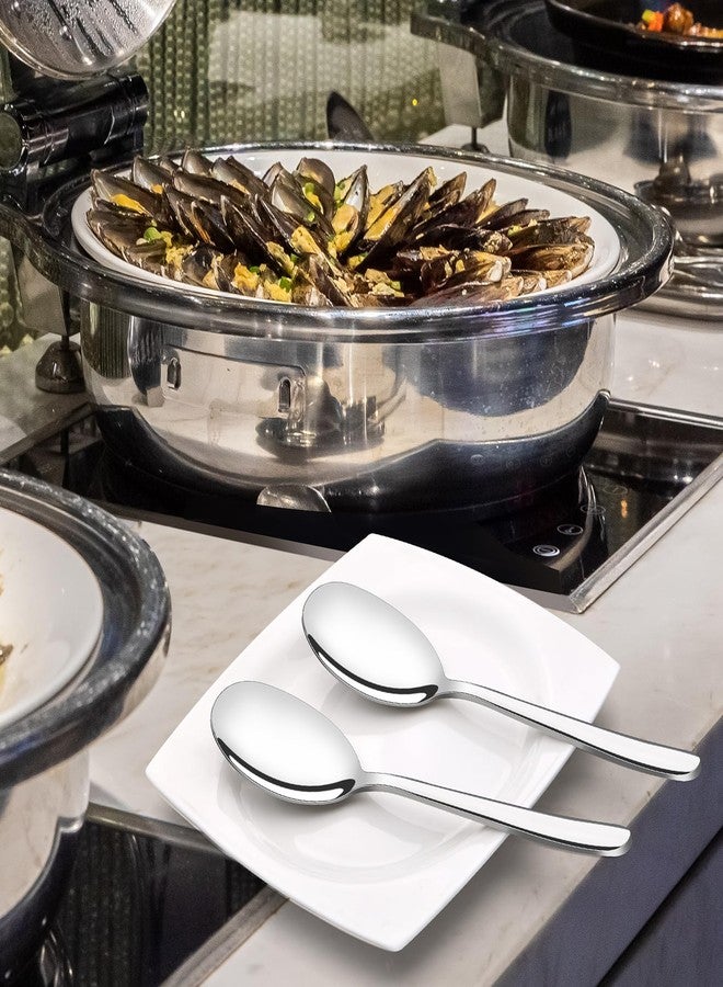 Gloreen 9.7 Inches Stainless Steel Serving Spoon, 8 Pieces Large Dinner Serving Tablespoons - Image 5