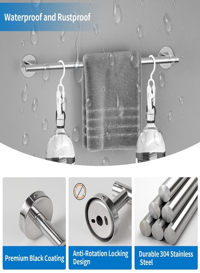 SOLVEX Chromed Bathroom Hardware Set, 5 Pieces Bathroom Accessories Set,SUS304 Stainless Steel 16 Inch Bath Towel Bar Set Wall Mounted,Robe Towel Hooks, Toilet Paper Holder,Towel Racks for Bathroom SP-60008 - Image 4