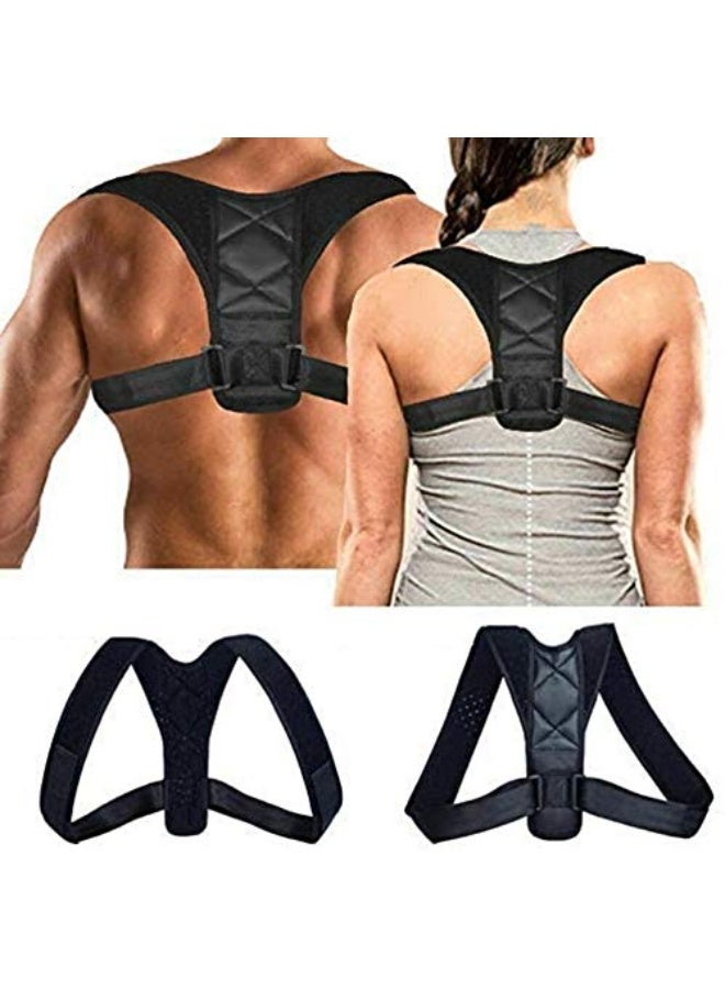 Posture Corrector & Back Support Brace - Upper Shoulder Belt for Slouch Corrector - Effective Pain Relief for Women & Men - Image 1
