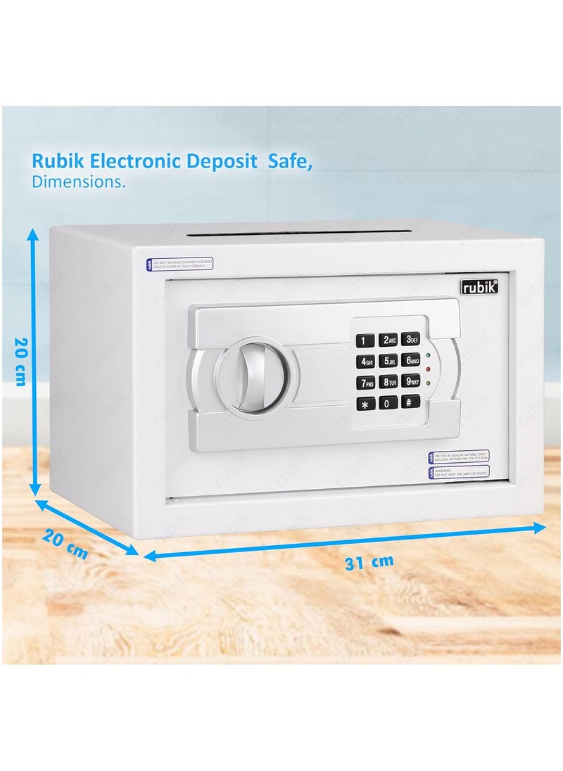 Cash Drop-in Slot Safe Box Digital Locker with Key for Easy Cash Insert for Shop Business Office Home (20x31x20cm) White - pzsku/Z9556BE2BBB84FECBCC41Z/45/_/1739369353/8b08e9b4-cb70-4a49-8dd6-d5b833e59a01