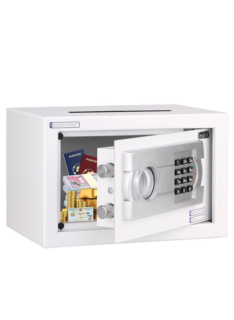 Cash Drop-in Slot Safe Box Digital Locker with Key for Easy Cash Insert for Shop Business Office Home (20x31x20cm) White - pzsku/Z9556BE2BBB84FECBCC41Z/45/_/1739369562/5777494b-1868-47a9-b195-06c59f8cc649