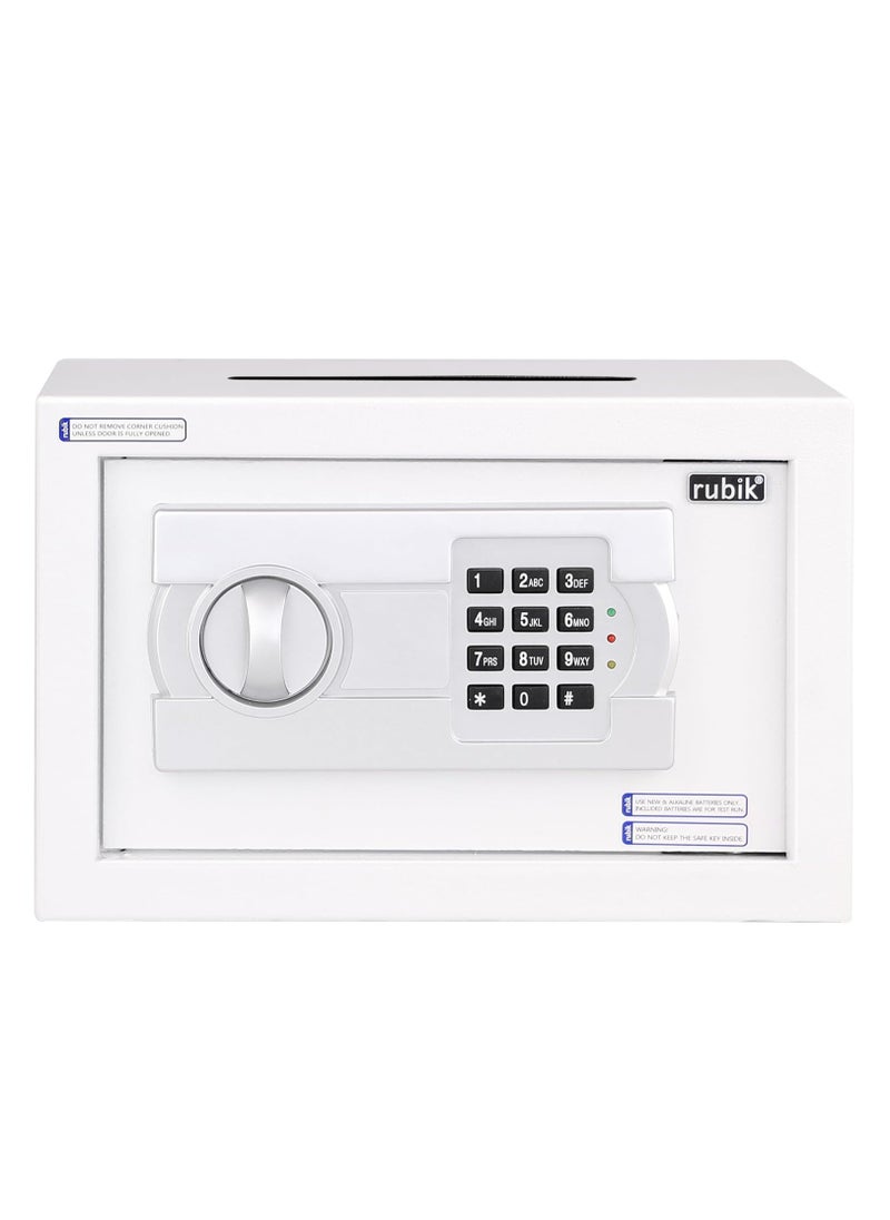 Cash Drop-in Slot Safe Box Digital Locker with Key for Easy Cash Insert for Shop Business Office Home (20x31x20cm) White - pzsku/Z9556BE2BBB84FECBCC41Z/45/_/1739369597/12d7298f-1724-4e88-a919-d992716778e3