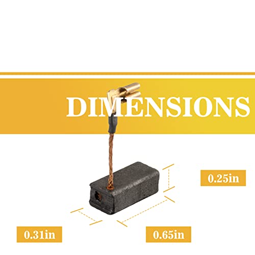 MARSTEK 4Pcs N097696 Carbon Brushes Compatible with DeWalt DWE4011,DWE4120,DWE4012,DWE4100,DWE4887 and DWE4120N,Grinder Motor Carbon Brush Replacement Part. - Image 3