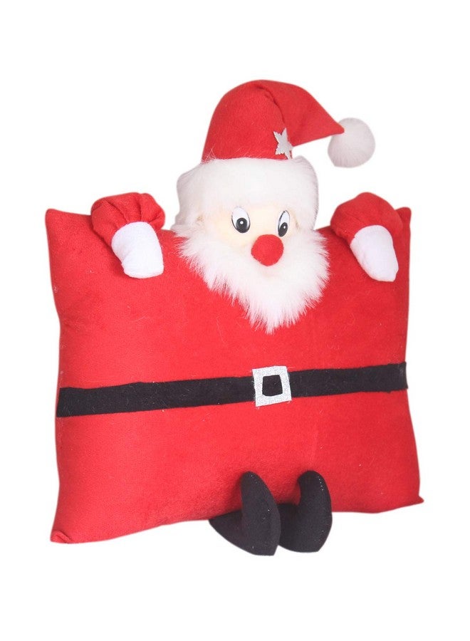 Tickles Santa Claus Christmas with Cushion Stuffed Soft Plush Toy for Kids Birthday Gifts (Color: Red 2 Size: 35 cm) - Image 2