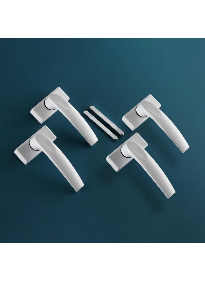 Biella Aluminium Door Handle For Home Bedroom, Office, Hotels Etc.-White (2 Pair)  - Image 1