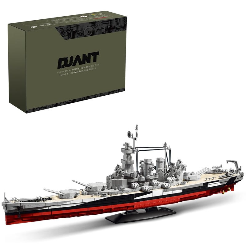 DUANT USS North Carolina (BB-55) Battleship Building Kit, WW2 US Navy High-Speed Battleship, a Toy Gift Warship for Military Enthusiasts and Adults (39106) - Image 1