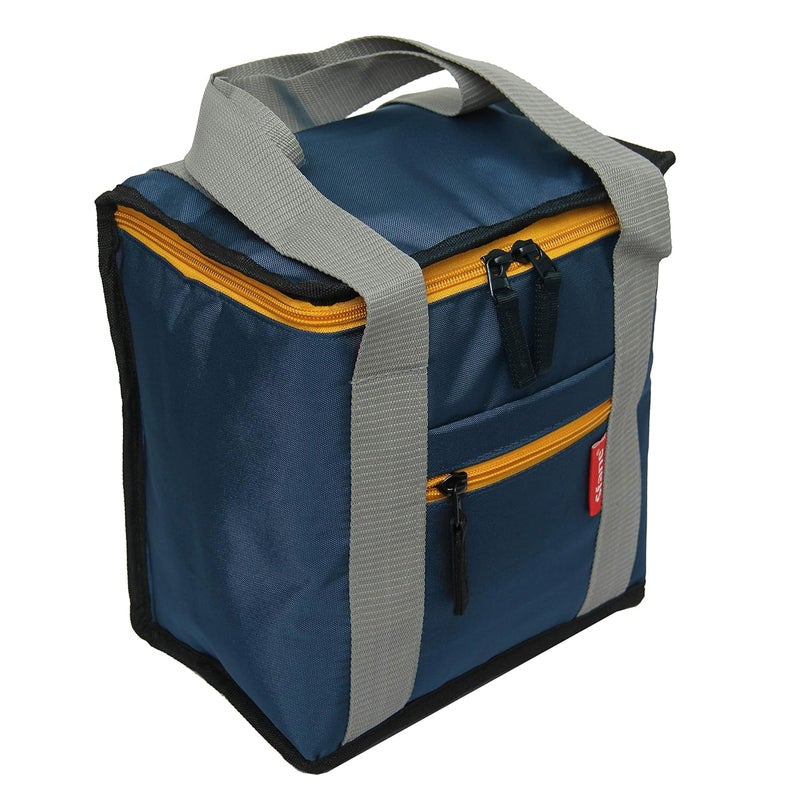 Sfane Men & Women Navy Blue 9.50 Inch Lunch Bag - Compact,Easy Wash,Smooth Zipper & Lightweight - Tote Bag & Container,Lunch Bag For Men,Women,Adults Office/Tiffin Bag (1000 Ml) - Polyester, 1000 Ml - Image 5