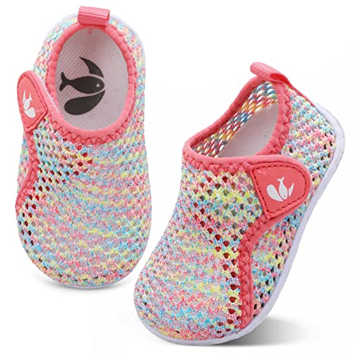 JOINFREE Baby Boys Girls Barefoot Swim Water Shoes Walking Sneakers for Beach Swim Pool Colorful 18-24 Months Infant - Image 1
