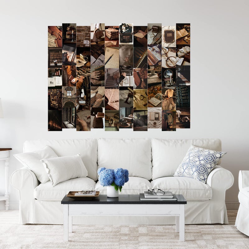 Fardes Dark Academia Room Decor, 50pcs Vintage Wall Collage Kit Aesthetic Pictures, Vintage Posters for Room Aesthetic Stuff Tiktok, Aesthetic Wall Decor for Teen Girls Bedroom, Light Academia Room Decor - Image 4