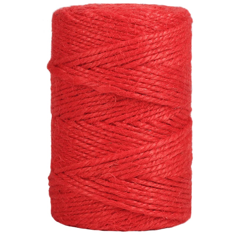 Vivifying Red Twine 328 Feet 3mm Christmas Twine String for Gift Wrapping Crafts Packing and Hanging