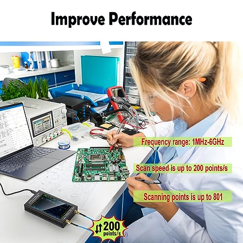 GOOZEEZOO Upgraded NanoVNA-F V3 Vector Network Analyzer 1MHz–6GHz Antenna Analyzer HF VHF UHF VNA Measuring S-Parameters Voltage Standing Wave Ratio Phase Delay Smith Chart 4.3 inch Screen & 4500mAh - Image 4