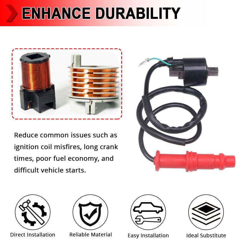 Ignition Coil Compatible with Polaris Sportsman 335 400 500 Magnum Scrambler Big Boss Ranger Xpedition Xplorer Worker, Replace 3084690 21368 3085228 21568 3085227 21652 - Image 4