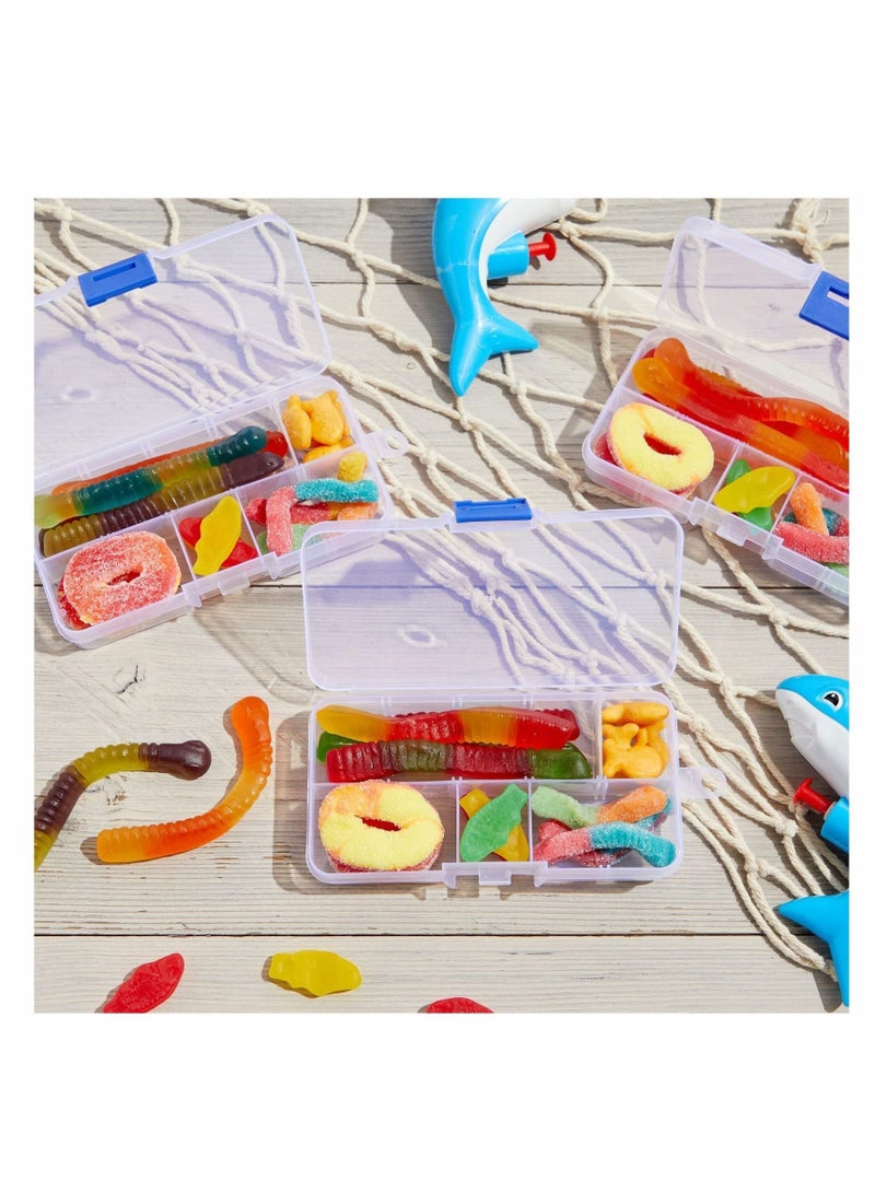 Organizer Box, 10 Grids Plastic Jewelry Organizers with Adjustable Dividers Clear Storage Container for Beads Crafts Fishing Tackles 2 Pack - Image 3