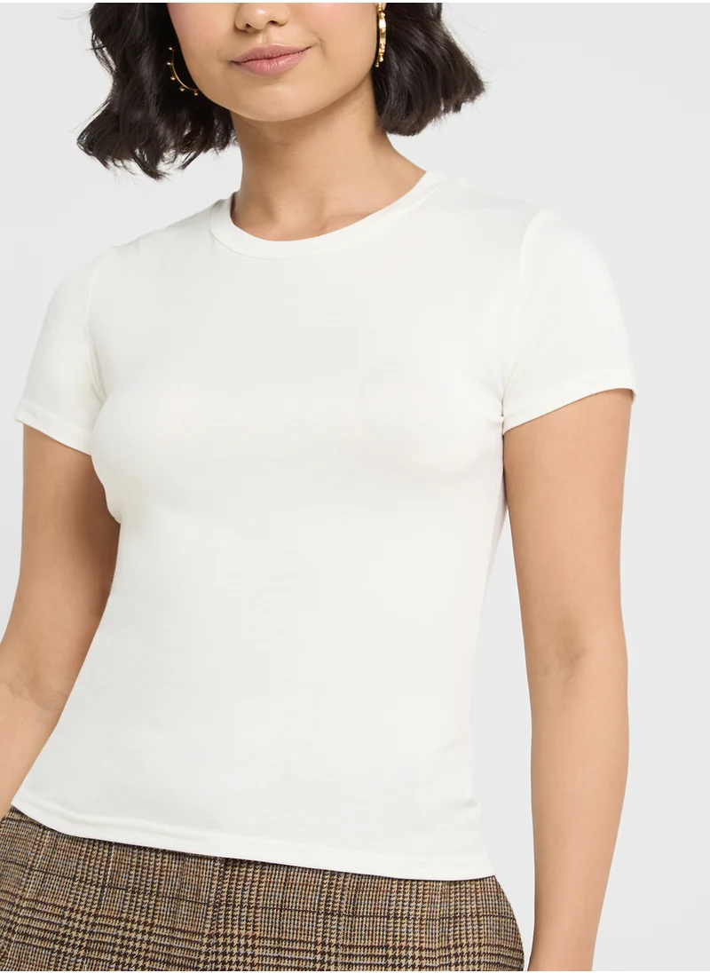 Ginger Basics Crew Neck Fitted T-Shirt