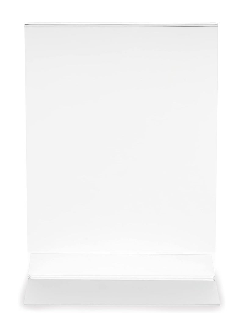 SYOSI Clear Acrylic Sign Holder A4 Vertical Stand Up Sign Holder, Display Stand Suitable for Promotional Material, Office Document, Menu Stand  - Image 2