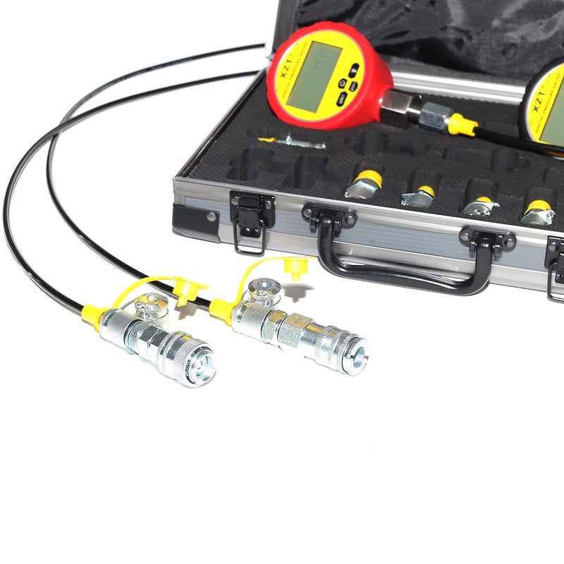 XZT مجموعة اختبار الضغط الهيدروليكي الرقمي XZT 70M مع مقياس الضغط، خرطوم اختبار، نقطة اختبار لآلات البناء والحفارات - Image 4