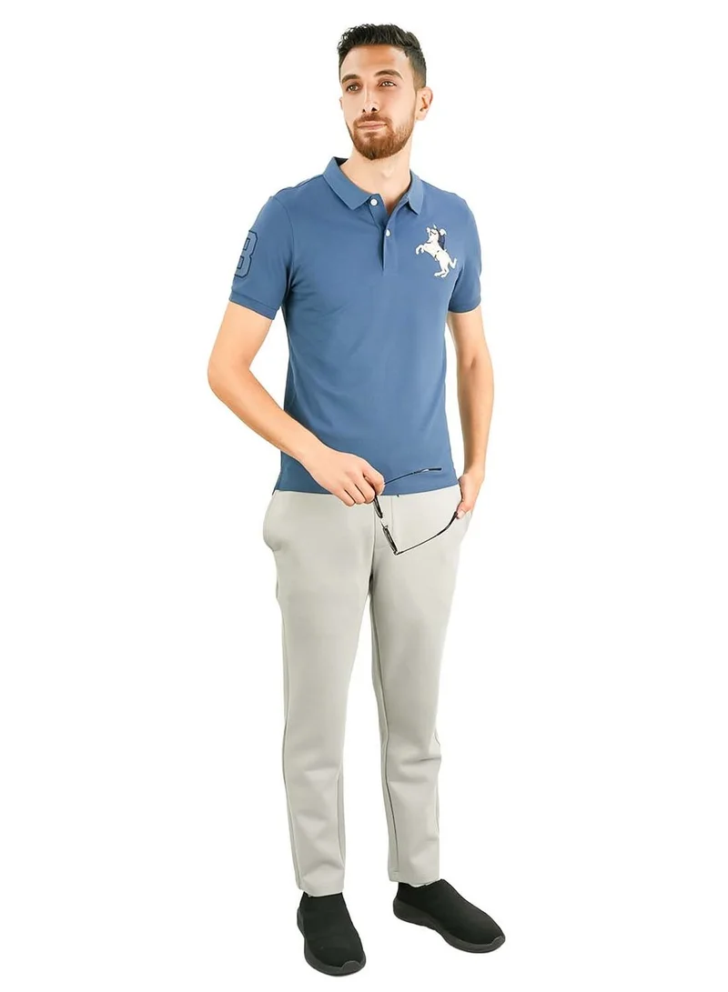 جيوردانو بولو رجالي قطن بقصة ضيقة وأكمام قصيرة بتصميم نابليون