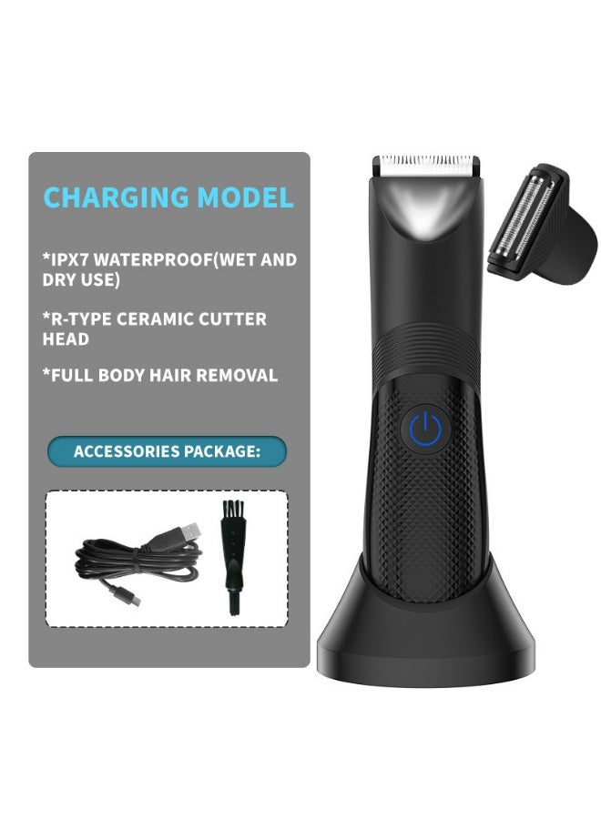Generic Body Trimmer for Men, Men Grooming for Body,Electric Trimmer,Body Shaver Groomer Safe Shaver Rechargeable Waterproof Wet/Dry  - Image 1