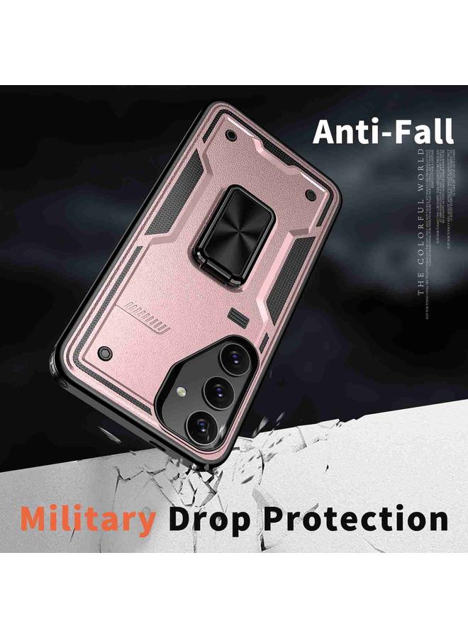 اس-توب جراب لهاتف Samsung Galaxy A35 5G مع حامل حلقي من البولي يوريثين الحراري الهجين - Image 3