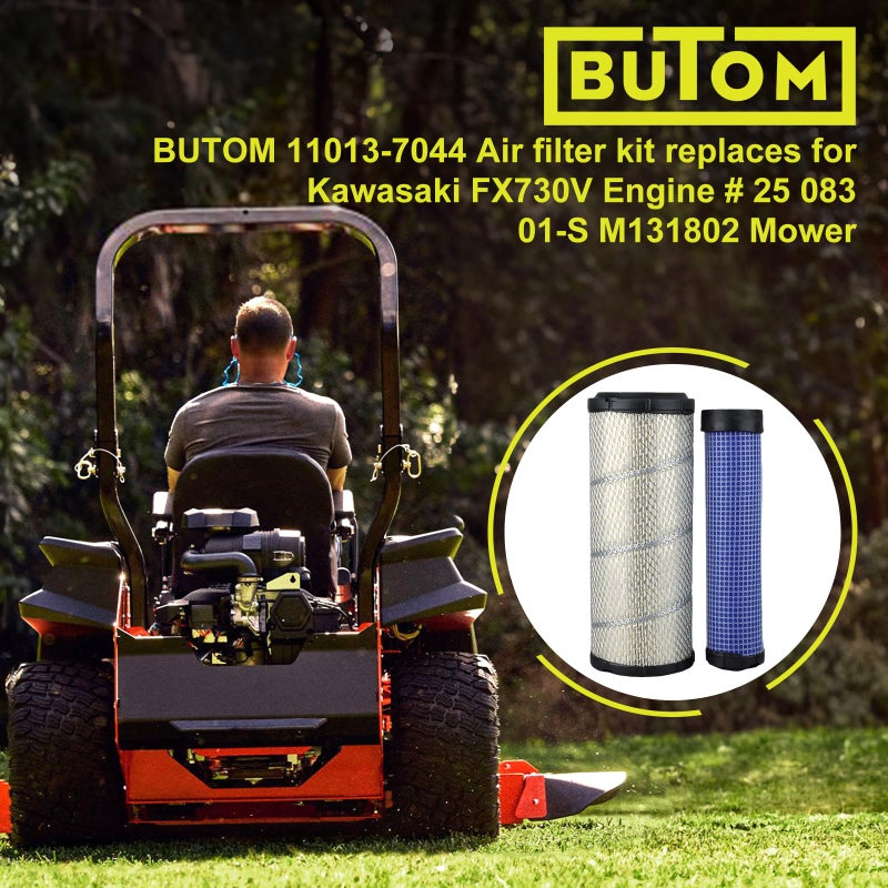 Butom 11013-7044 11013-7045 Outer Inner Air Filter for Kohler 25 083 01-S 25 083 04-S 841497 821136 M131803 M131802 Kawasaki 11013-7020 11013-7019 AF25552 AF25551 - Image 2
